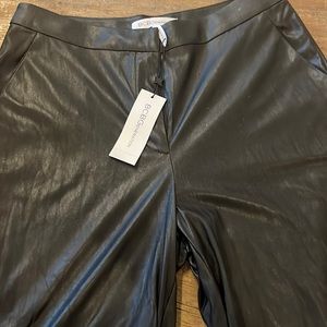 NEW WITH TAGS!! Black leather-like BCBGeneration pants